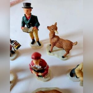 Lemax Miniature Christmas Carolers, Animals Lot Of 7